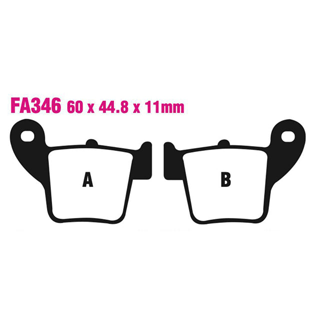 EBC Brakes Disc Pad Set – FA Series, Vee & Chrome Backplate Options