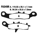 EBC Brakes Disc Pad Set – FA Series, Vee & Chrome Backplate Options
