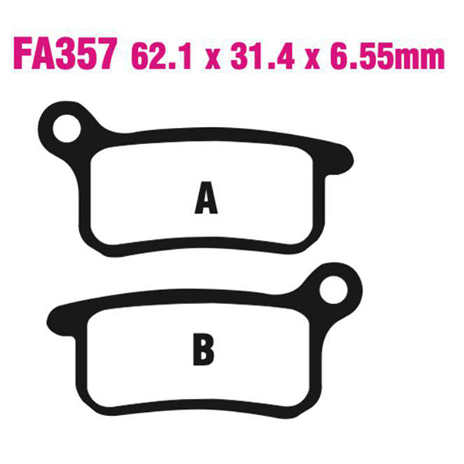 EBC Brakes Disc Pad Set – FA Series, Vee & Chrome Backplate Options