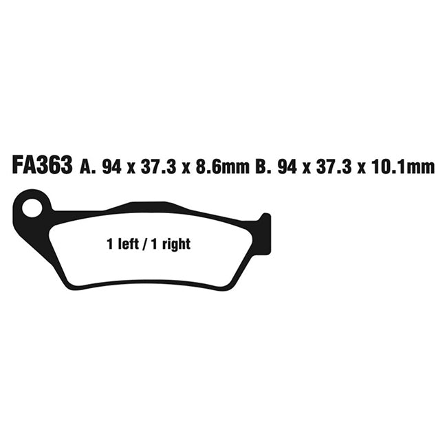 EBC Brakes Disc Pad Set – FA Series, Vee & Chrome Backplate Options