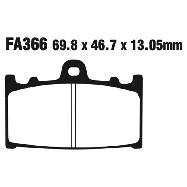 EBC Brakes Disc Pad Set – FA Series, Vee & Chrome Backplate Options