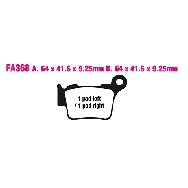 EBC Brakes Disc Pad Set – FA Series, Vee & Chrome Backplate Options