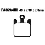 EBC Brakes Disc Pad Set – FA Series, Vee & Chrome Backplate Options