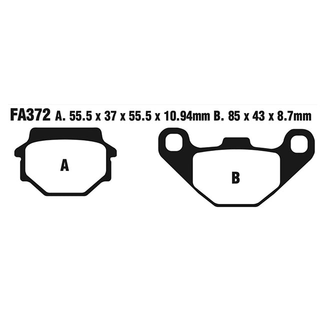 EBC Brakes Disc Pad Set – FA Series, Vee & Chrome Backplate Options