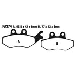 EBC Brakes Disc Pad Set – FA Series, Vee & Chrome Backplate Options