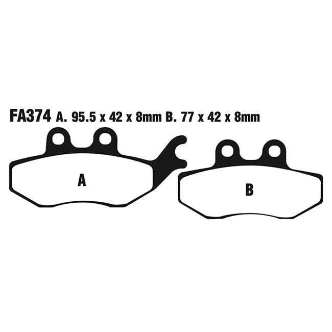 EBC Brakes Disc Pad Set – FA Series, Vee & Chrome Backplate Options