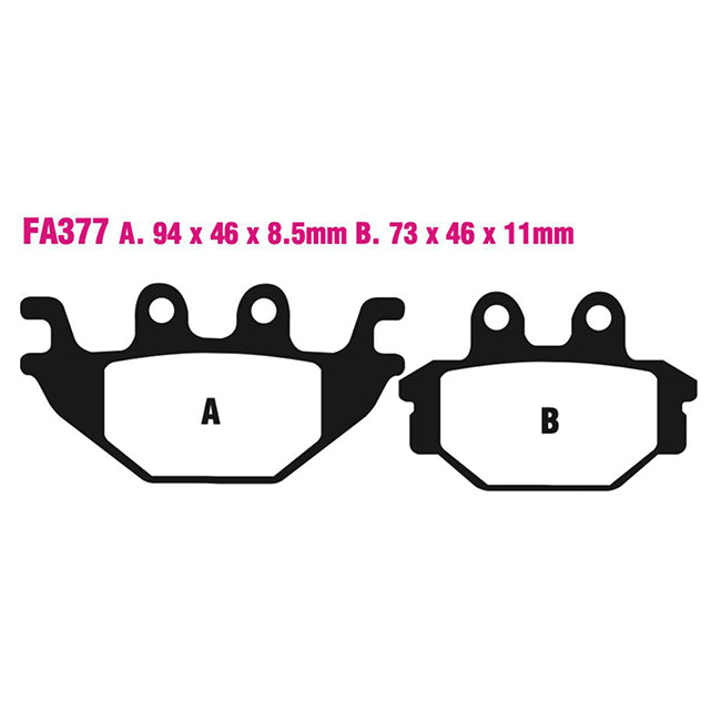 EBC Brakes Disc Pad Set – FA Series, Vee & Chrome Backplate Options