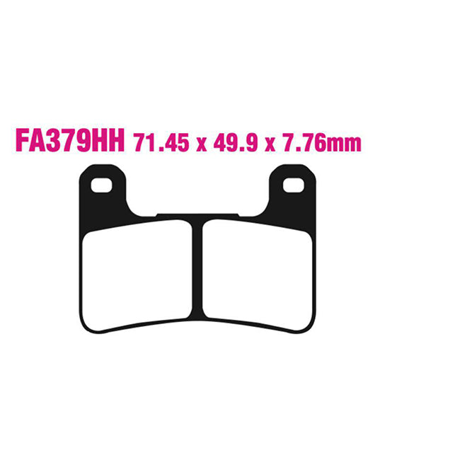 EBC Brakes Disc Pad Set – FA Series, Vee & Chrome Backplate Options