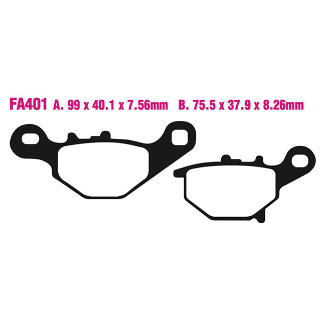 EBC Brakes Disc Pad Set – FA Series, Vee & Chrome Backplate Options
