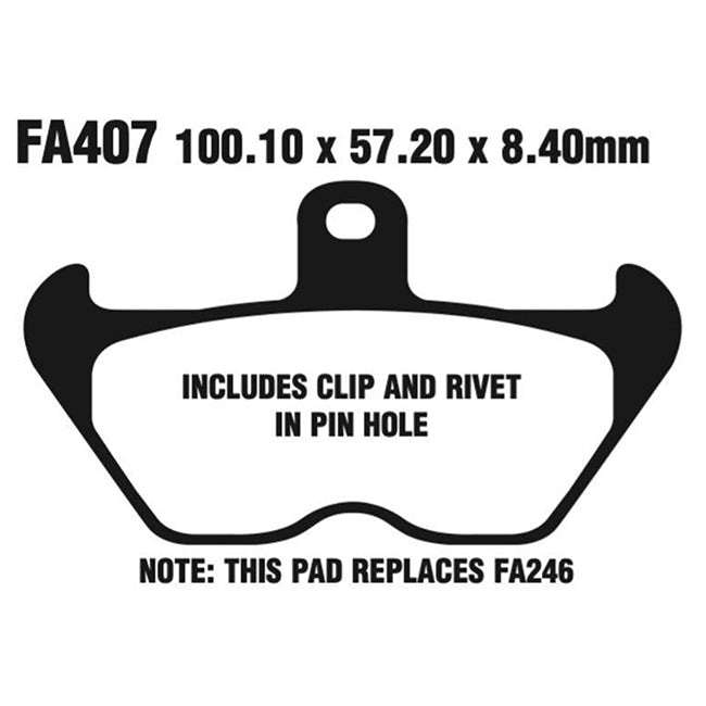 EBC Brakes Disc Pad Set – FA Series, Vee & Chrome Backplate Options