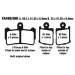 EBC Brakes Disc Pad Set - Double-H Sintered - Complete FA Series