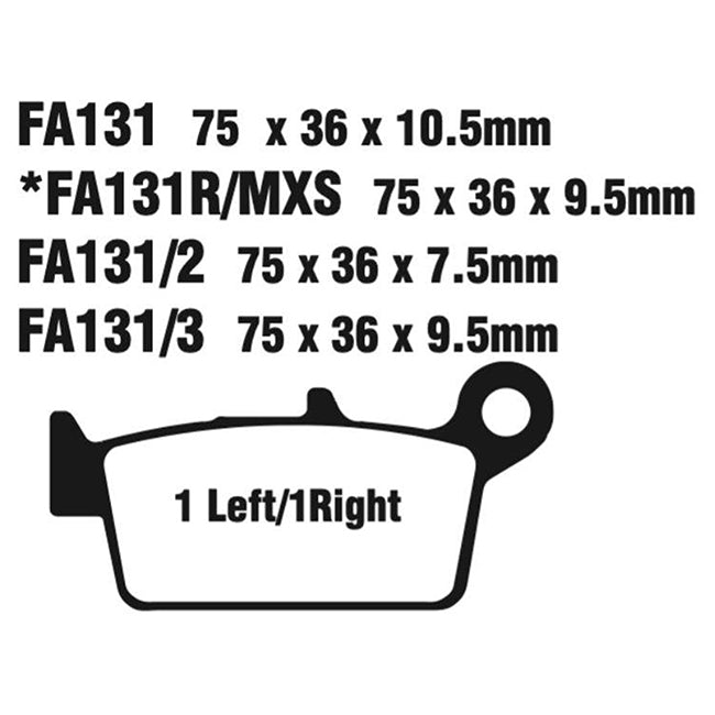 EBC Brakes Disc Pad Set – MXS Offroad Race Sintered Pads