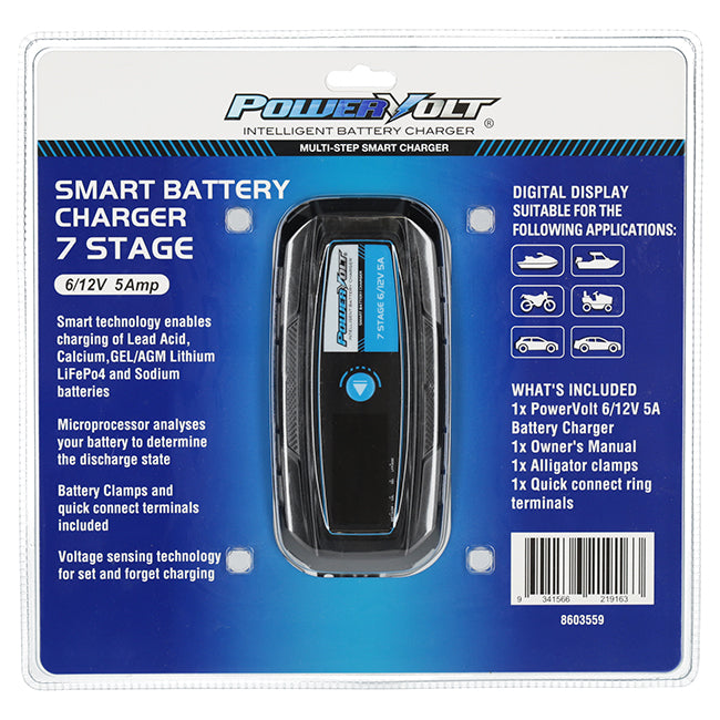 Powervolt 7 Stage 5A Intelligent Battery Charger