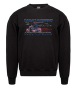 Harley-Davidson 8-Bit Crewneck Jumper – Black | Free To Roam | Exclusive Joe Rascal Back Print