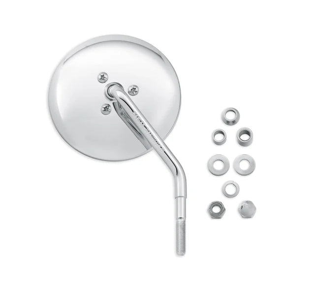 Short Stem One-Piece Round Mirror - Right Side