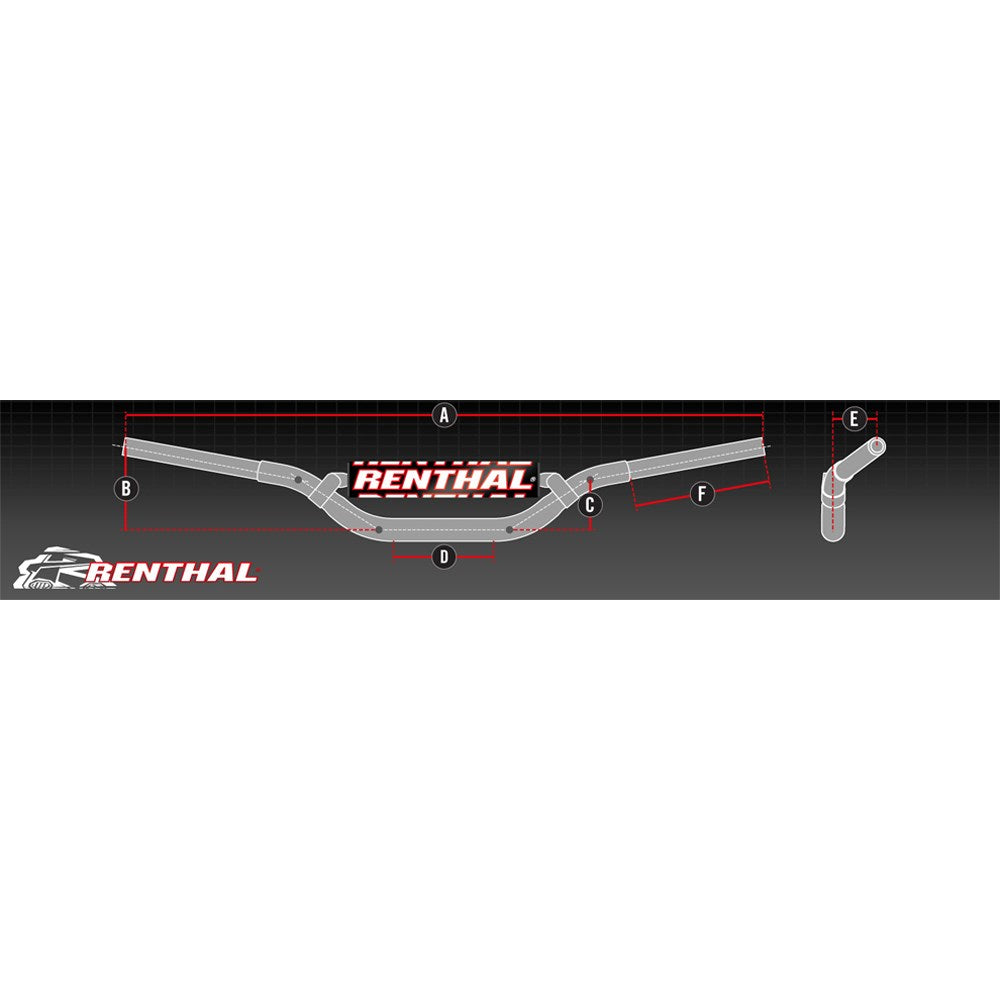 RENTHAL FATBAR36 H/BAR RC/HON CRF 04-18/KAW KX/KXF 06-20 BLK W/BAR PAD (930-01-BK)