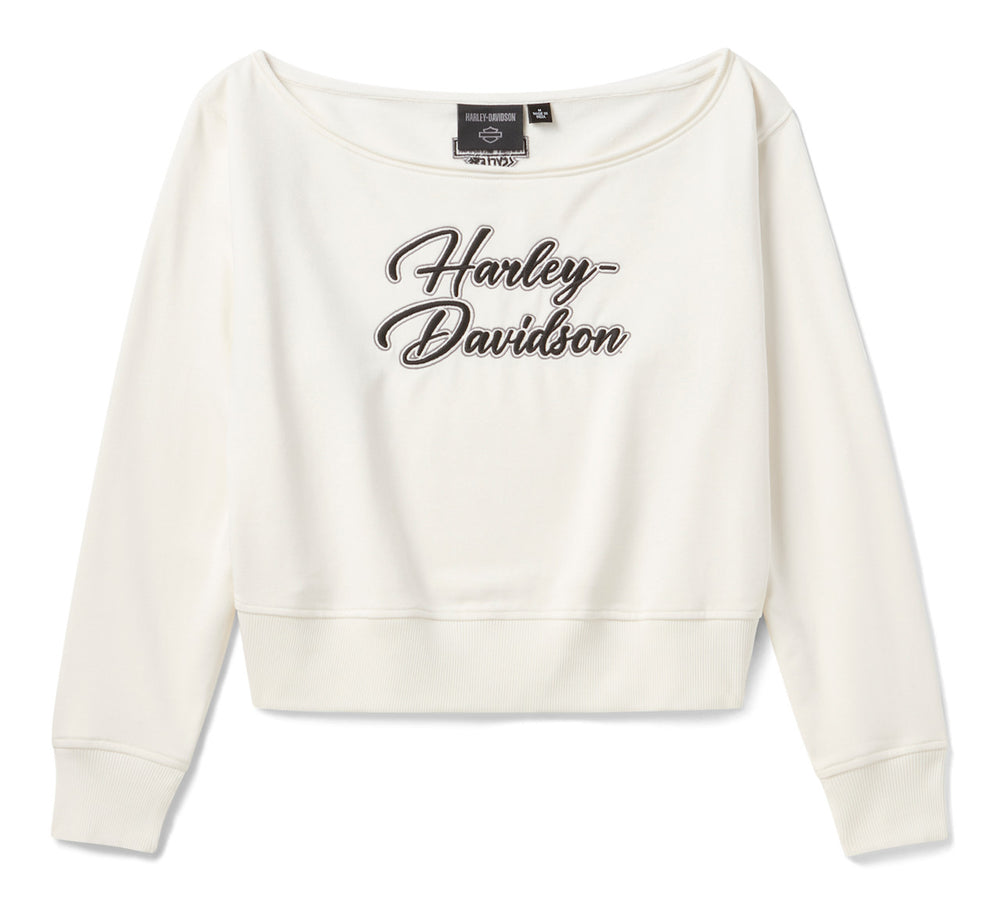 Women's H-D Essential Off-The-Shoulder Crew - Cloud Dancer
