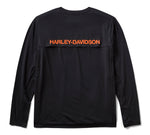 Men's H-D TECH Vented Long Sleeve Knit Crew - Harley Black
