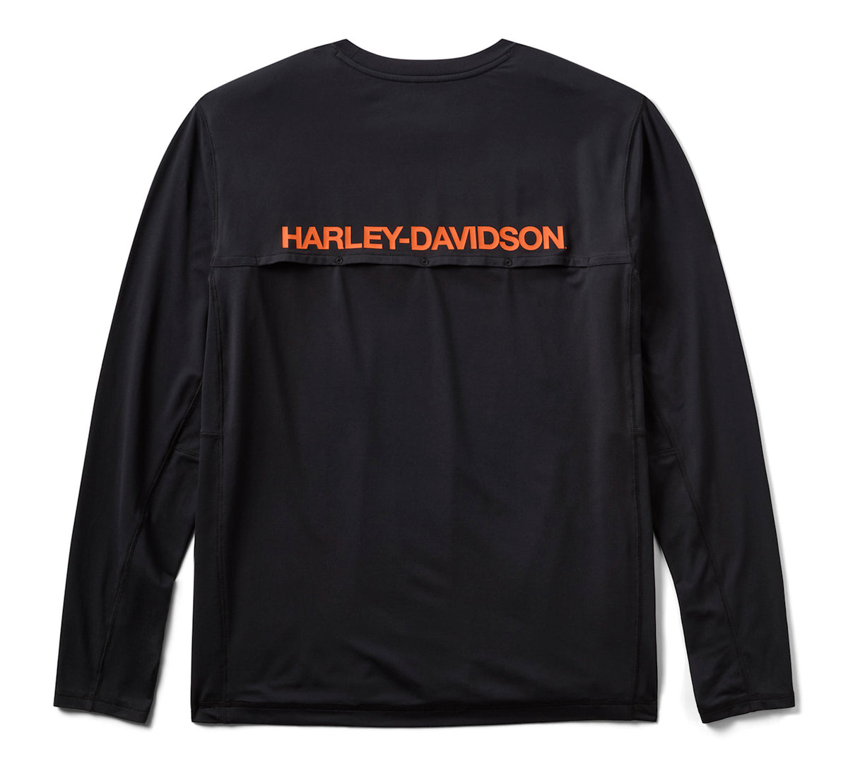 Men's H-D TECH Vented Long Sleeve Knit Crew - Harley Black