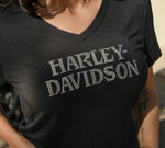 Women's Willie G Skull Bling V-neck