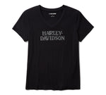 Women's Willie G Skull Bling V-neck