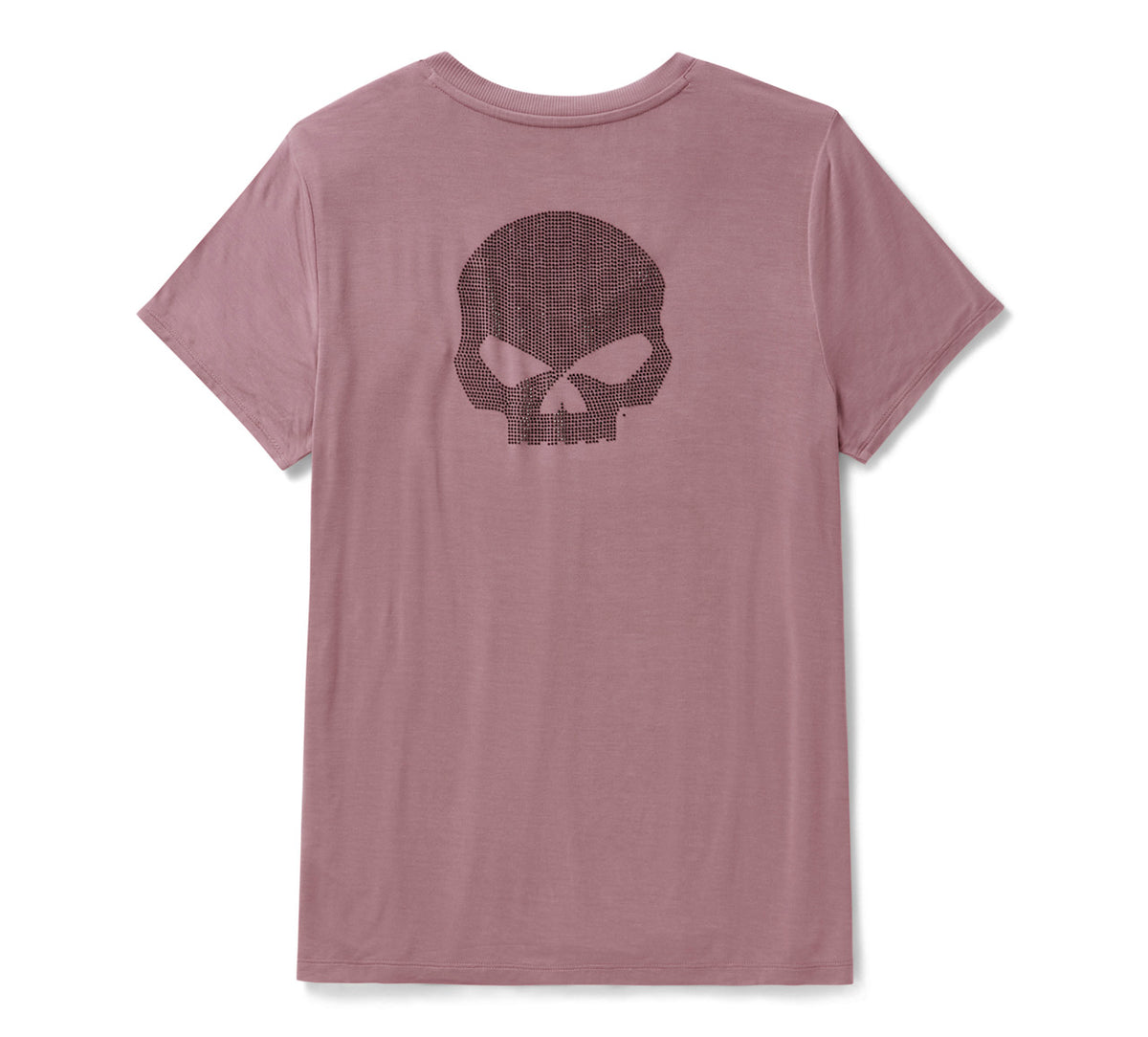 Women's Willie G Skull Bling V-neck - Nostalgia Rose