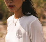 Women's Willie G Skull Bling Long Sleeve - Cloud Dancer