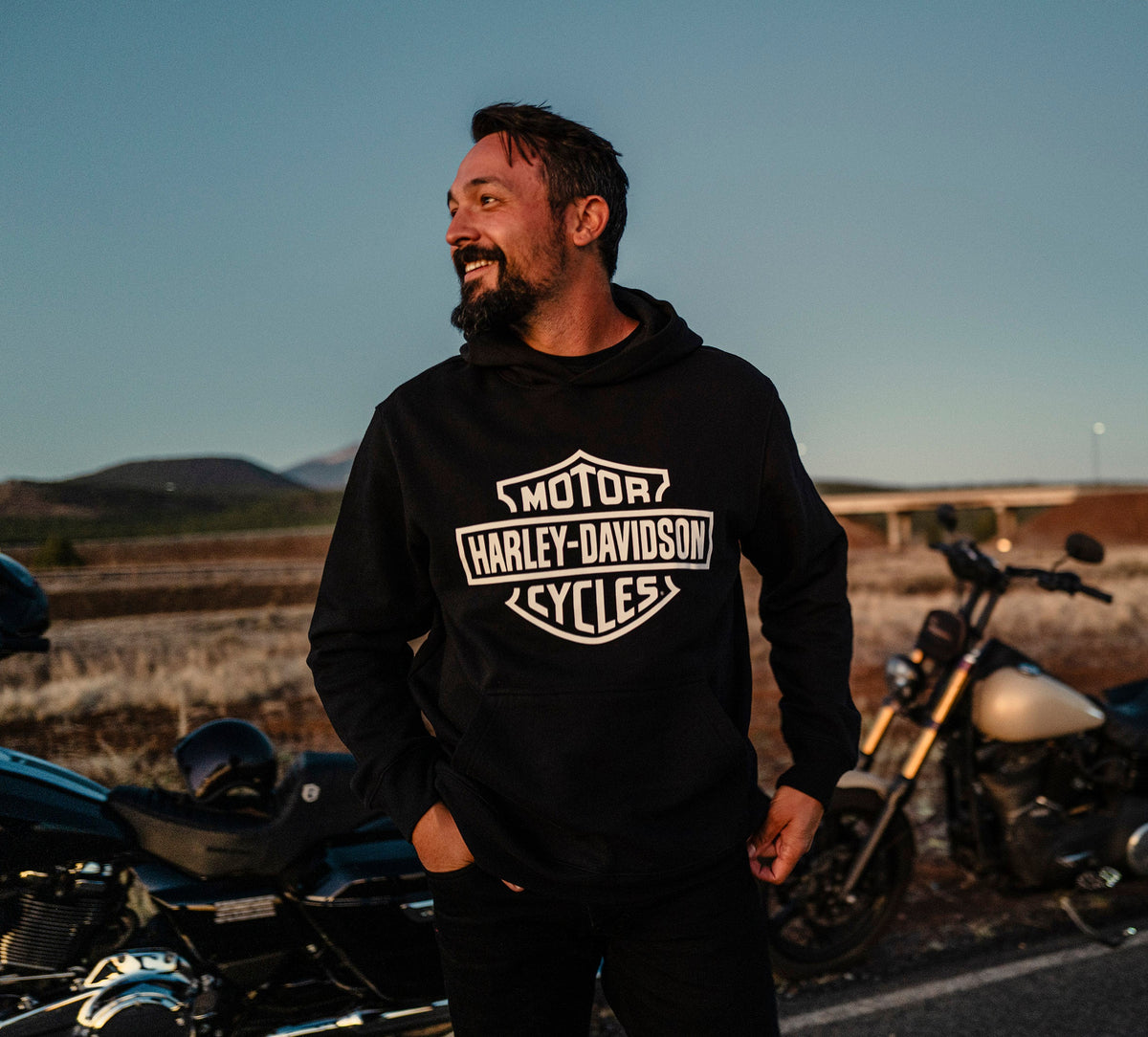 Harley-Davidson Men's H-D Standard Bar & Shield Pullover Hoodie - Harley Black - additional view 3
