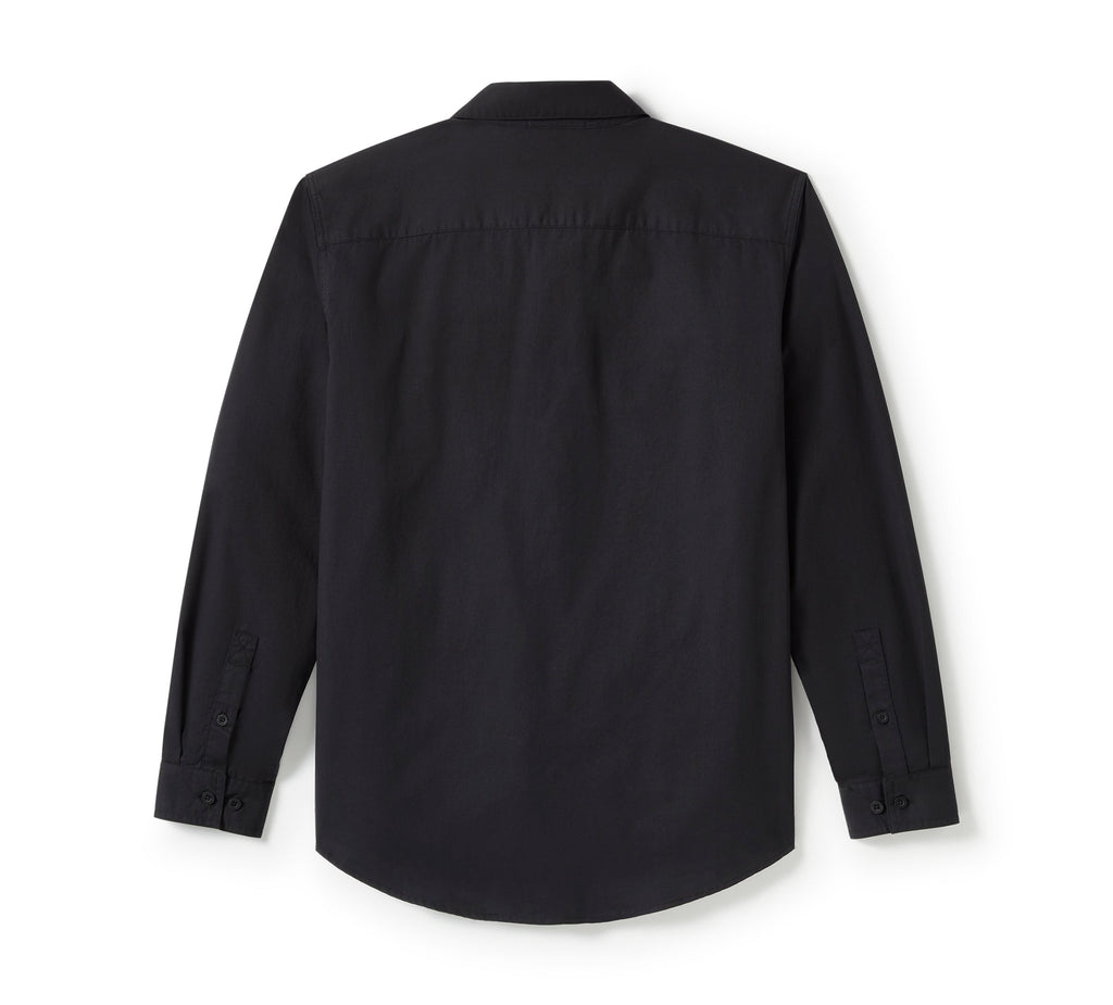 Harley-Davidson Men's Bar & Shield Solid Long Sleeve Shirt - Harley Black