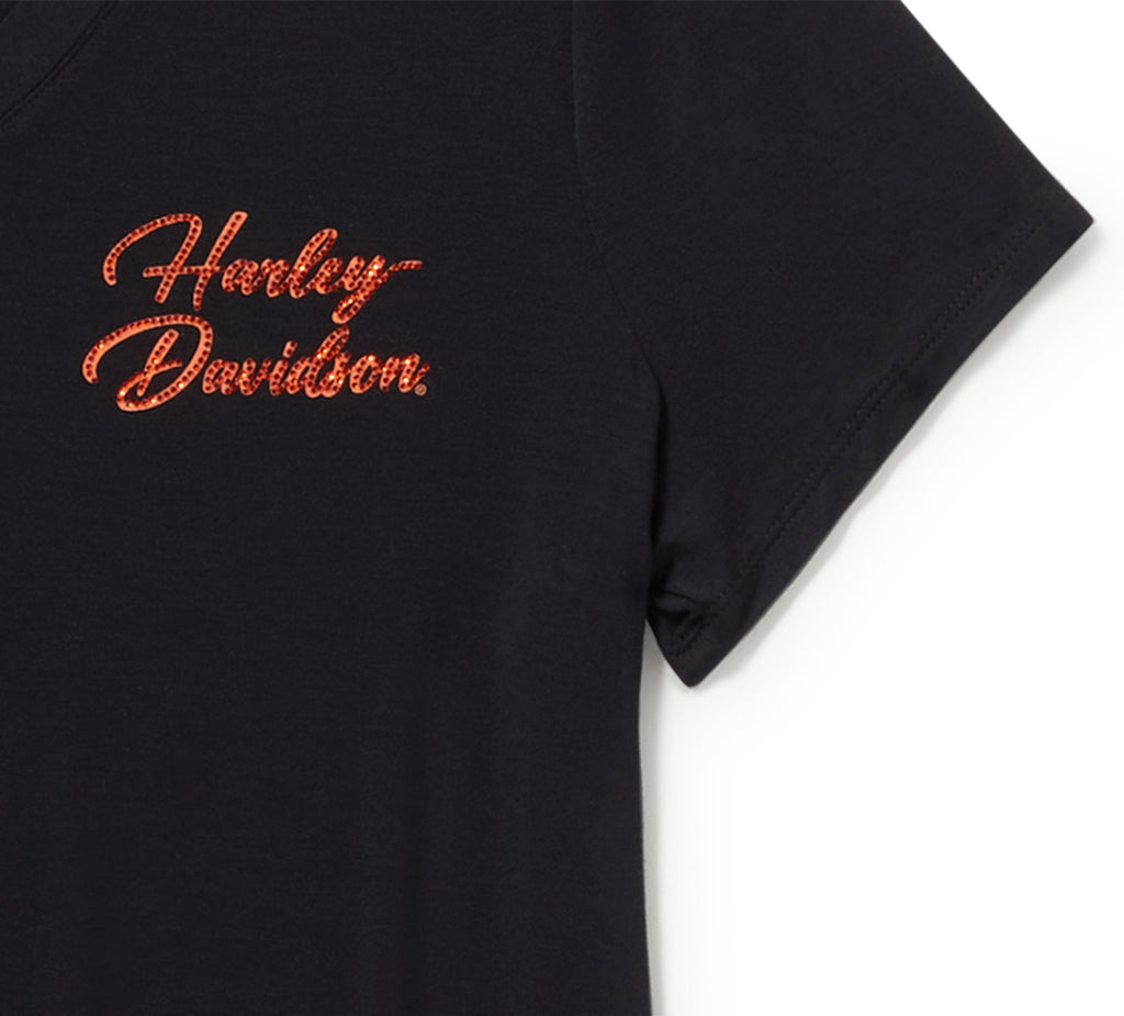 Harley-Davidson Women's Essential Bling V Neck Tee