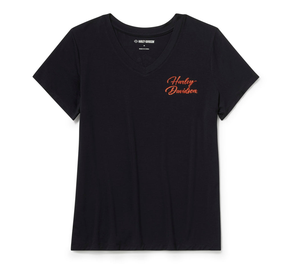 Harley-Davidson Women's Essential Bling V Neck Tee
