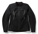 Black jacket with gray accents on a white background