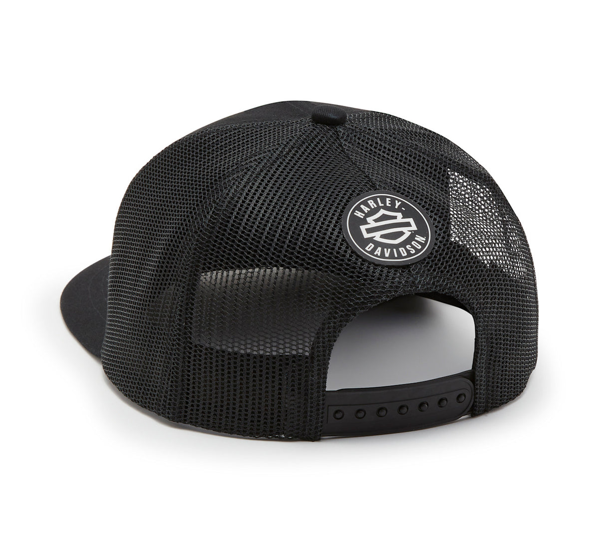 Men's Logo Colorblock Adjustable Trucker Cap - Harley Black