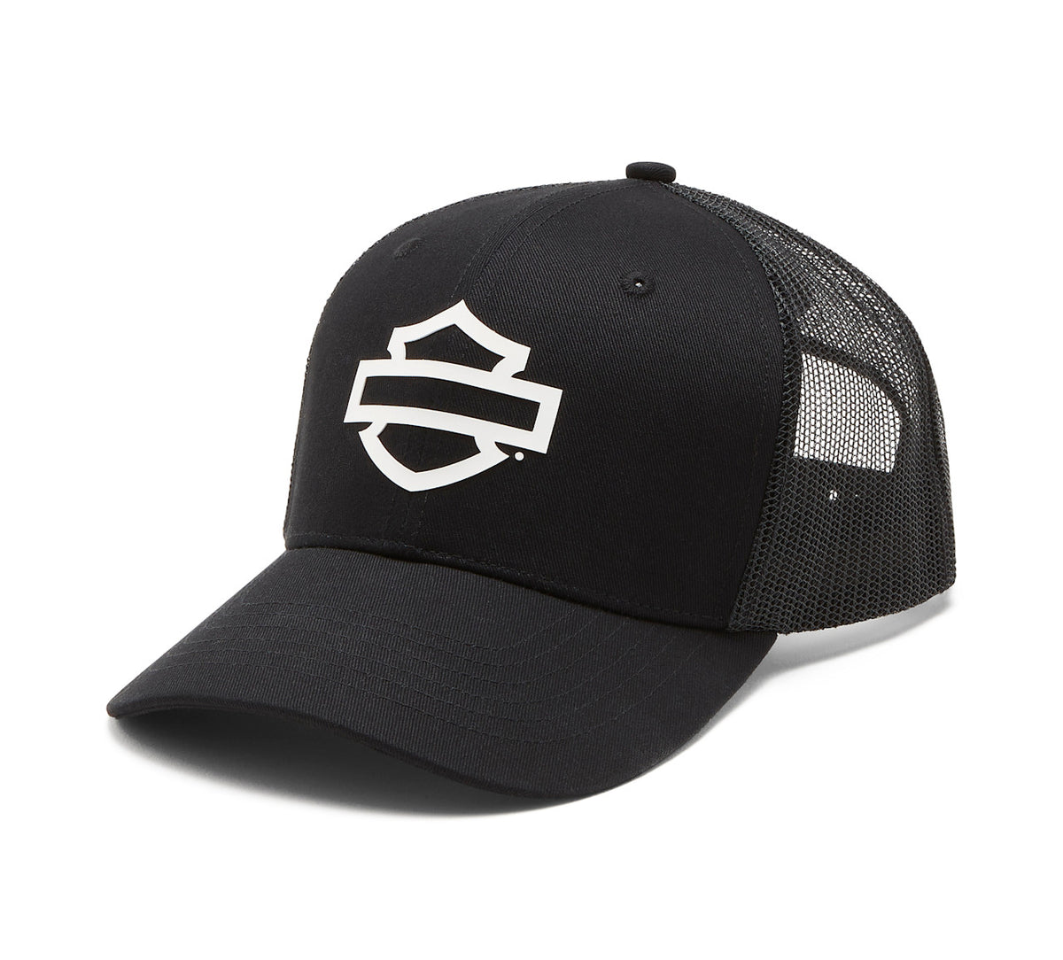 Men's Logo Colorblock Adjustable Trucker Cap - Harley Black