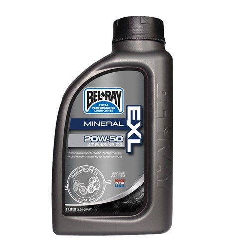 BELRAY EXL MINERAL 4T ENG OIL 20W-50 1 LITRE (12 TO A BOX - 301401150160) [SPC01]