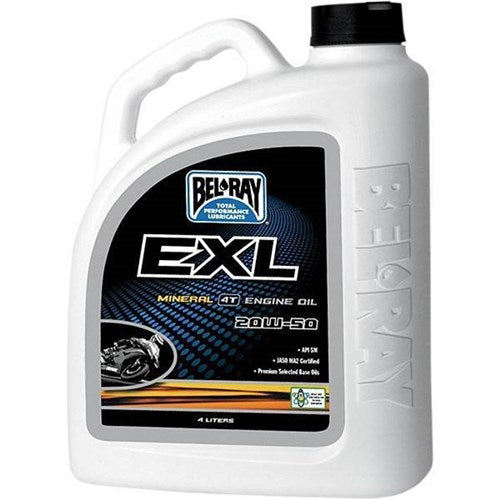 BELRAY EXL MINERAL 4T ENG OIL 20W-50 4 LITRE (4 TO A BOX - 301401150185) [SPC01]