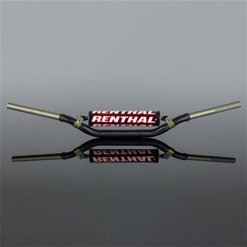 RENTHAL TWINWALL H/BAR KTM SX/SX-F 09-12 SUZI RM/RMZ 06-13 YAM YZ-F 18-21 (672 BEND) BLK W/BAR PAD (991-01-BK-07-185)