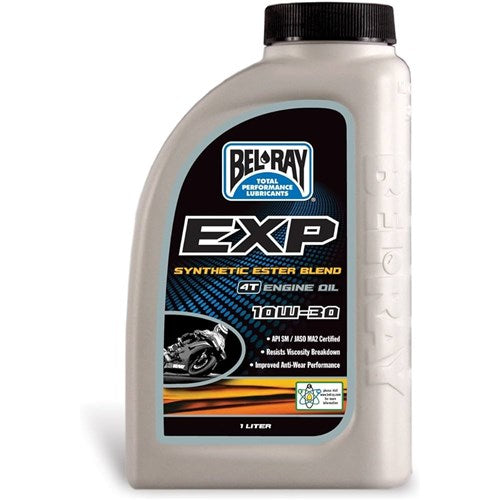 BELRAY EXP SYNTHETIC BLEND 4T ENG OIL 10W-30 1 LITRE (12 TO A BOX - 300894150160) [SPC01]