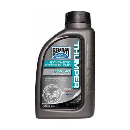 BELRAY THUMPER RACING SYNTHETIC ESTER BLEND 4T ENGINE OIL 10W-40 1 LITRE (12 TO A BOX - 301723150160) [SPC01]