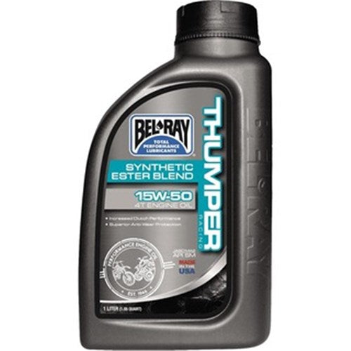 BELRAY THUMPER RACING SYNTHETIC ESTER BLEND 4T ENGINE OIL 15W-50 1 LITRE (12 TO A BOX - 300926150160) [SPC01]