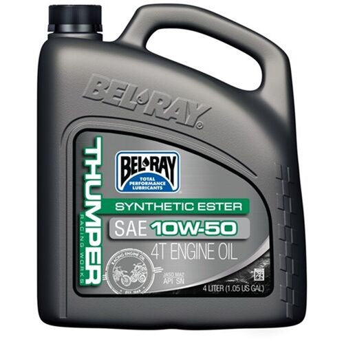 BELRAY WORKS THUMPER RACING SYNTHETIC ESTER 4T ENGINE OIL 10W-50 4 LITRE (4 TO A BOX - 301724150185) [SPC01]