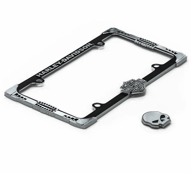 Bar & Shield Steering Wheel Cover and License Frame Kit, set