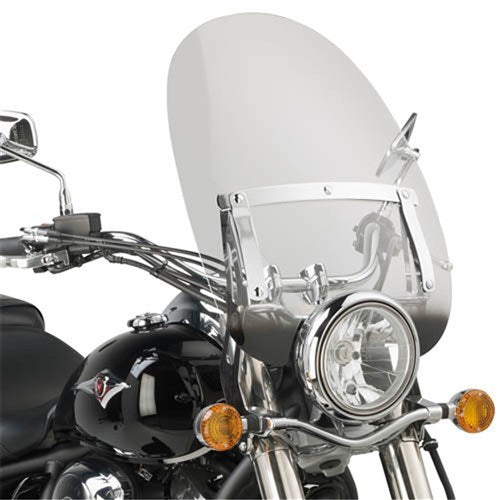 GIVI WINDSCREEN ONLY TRANSPARENT - KAWASAKI VN800 CLASSIC 96-02 / 900 CLASSIC 06-17 / 900 CUSTOM 06-17 (NEEDS FITTING KIT AS126A2)  [ONC01]