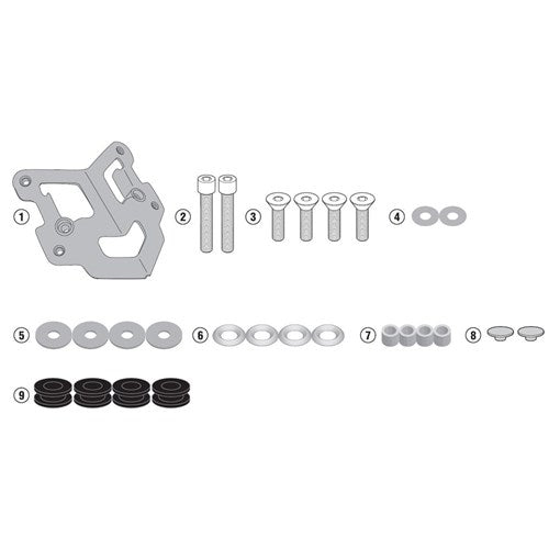 GIVI SPECIFIC WINDSCREEN FITTING KIT - KAWASAKI Z125 19-24 (NEEDS SCREEN 4125GR)  [ONC01]