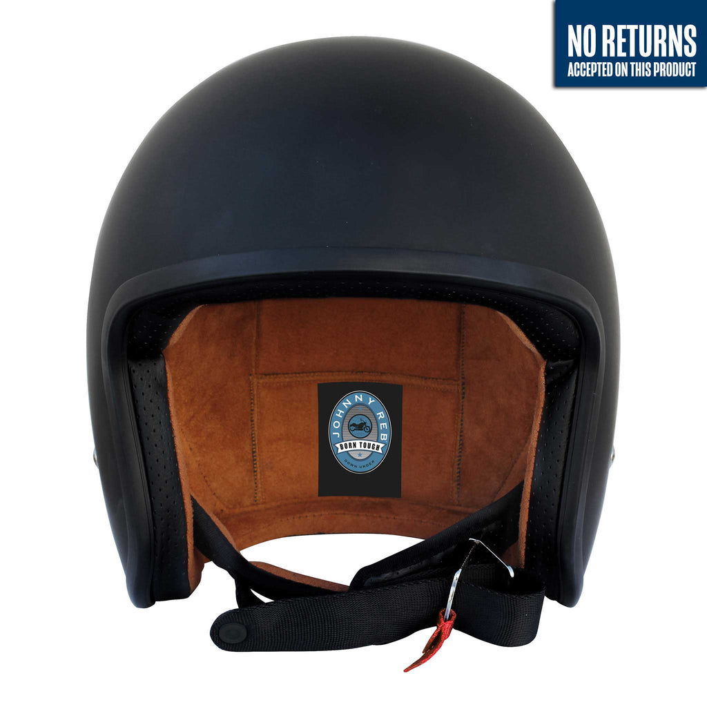 Johnny Reb Burke Open Face Helmet - Black/Brown (JRH10001) - product image 8