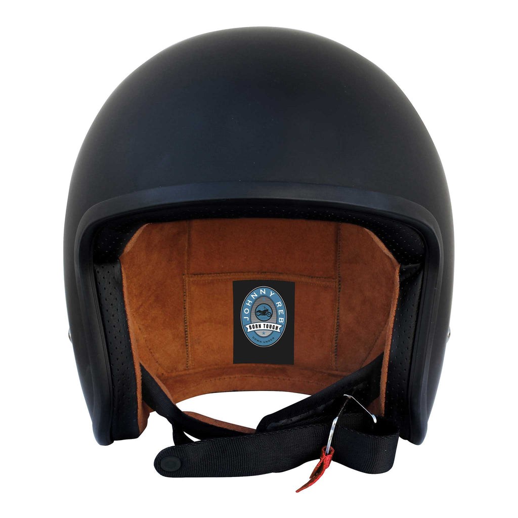 Johnny Reb Burke Open Face Helmet - Black/Brown (JRH10001) - product image 1