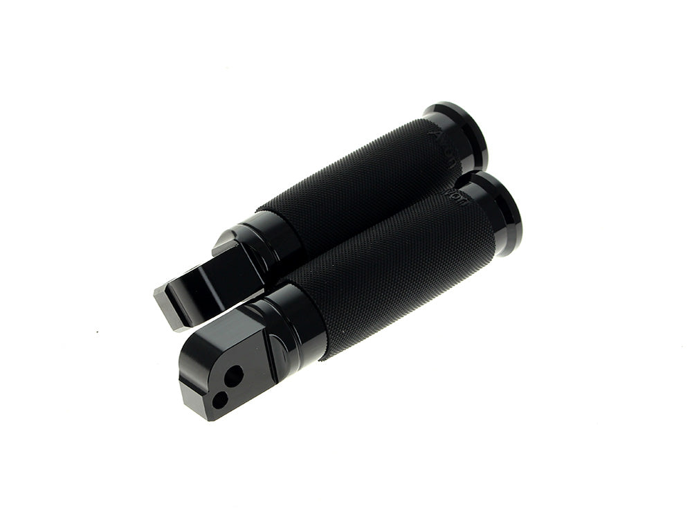 Custom Contour Footpegs - Black. Fits Softail 2018up Rear Passenger - Avon Grips