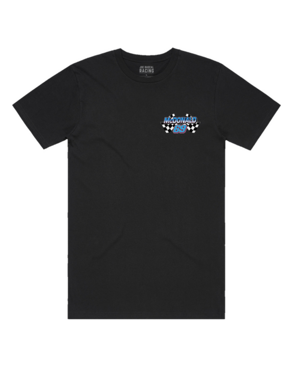 Joe Rascal Racing – Archie McDonald #69 Official Bagger World Cup Tee - Black