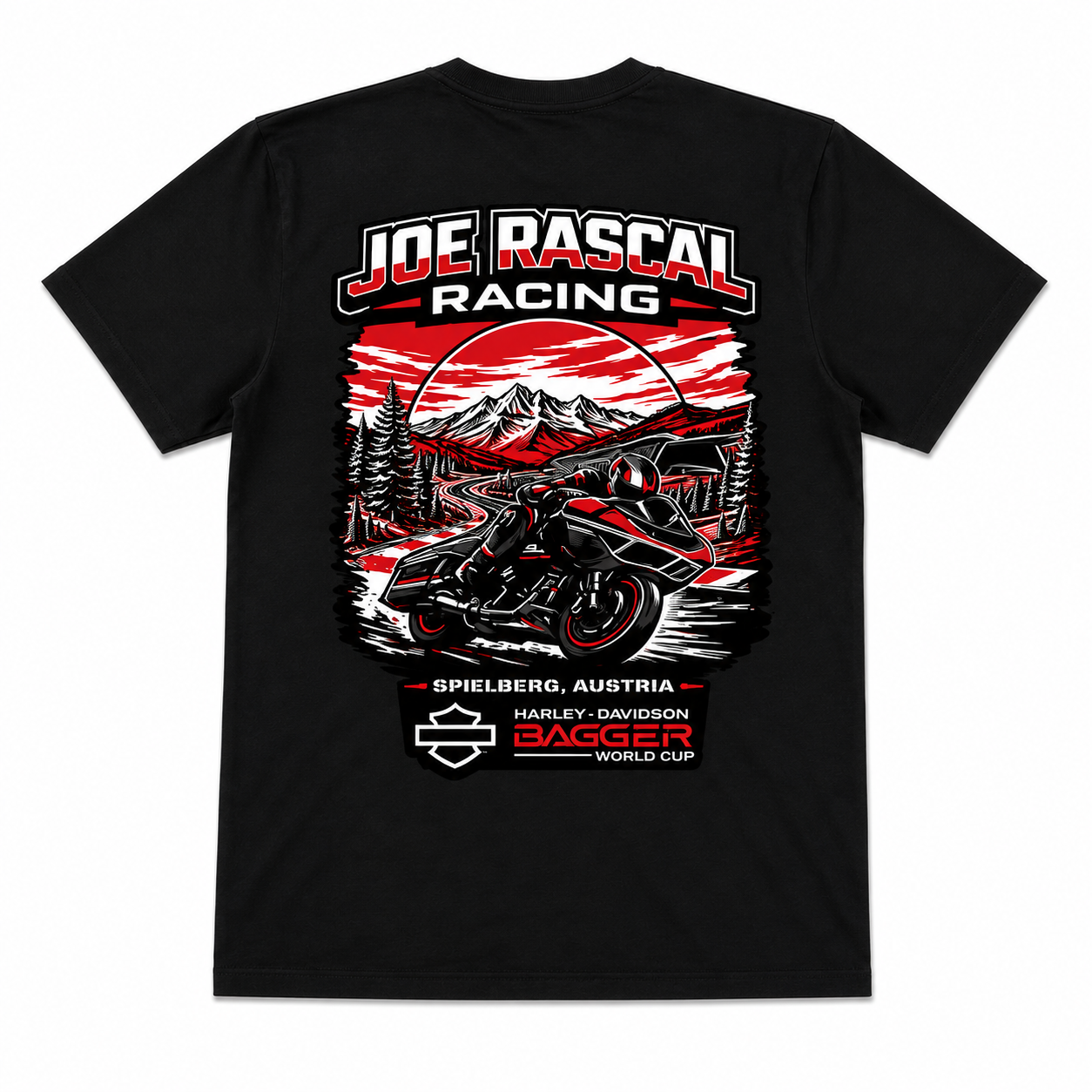 Joe Rascal Racing Austria Bagger World Cup Limited Edition Tee - Black