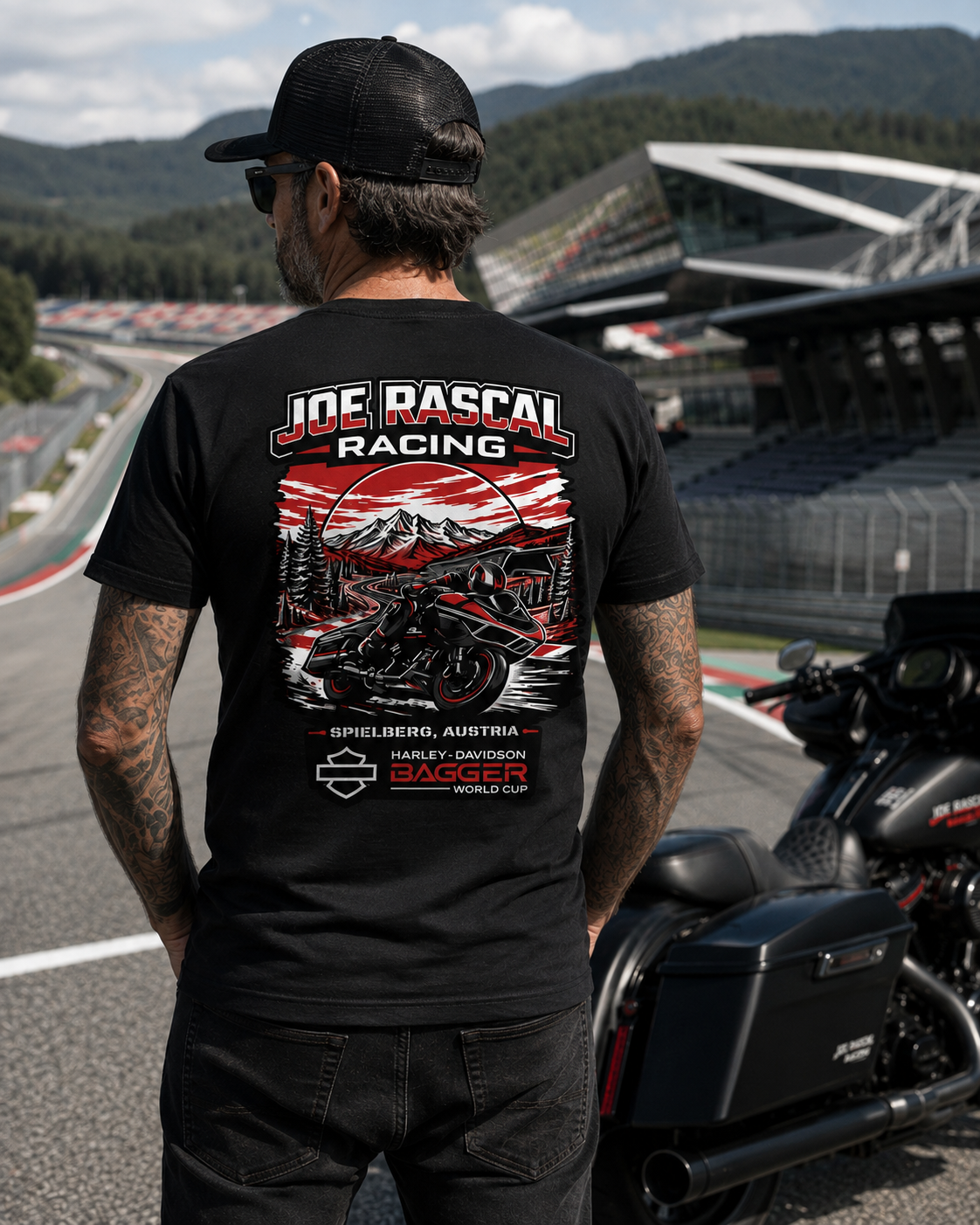 Joe Rascal Racing Austria Bagger World Cup Limited Edition Tee - Black